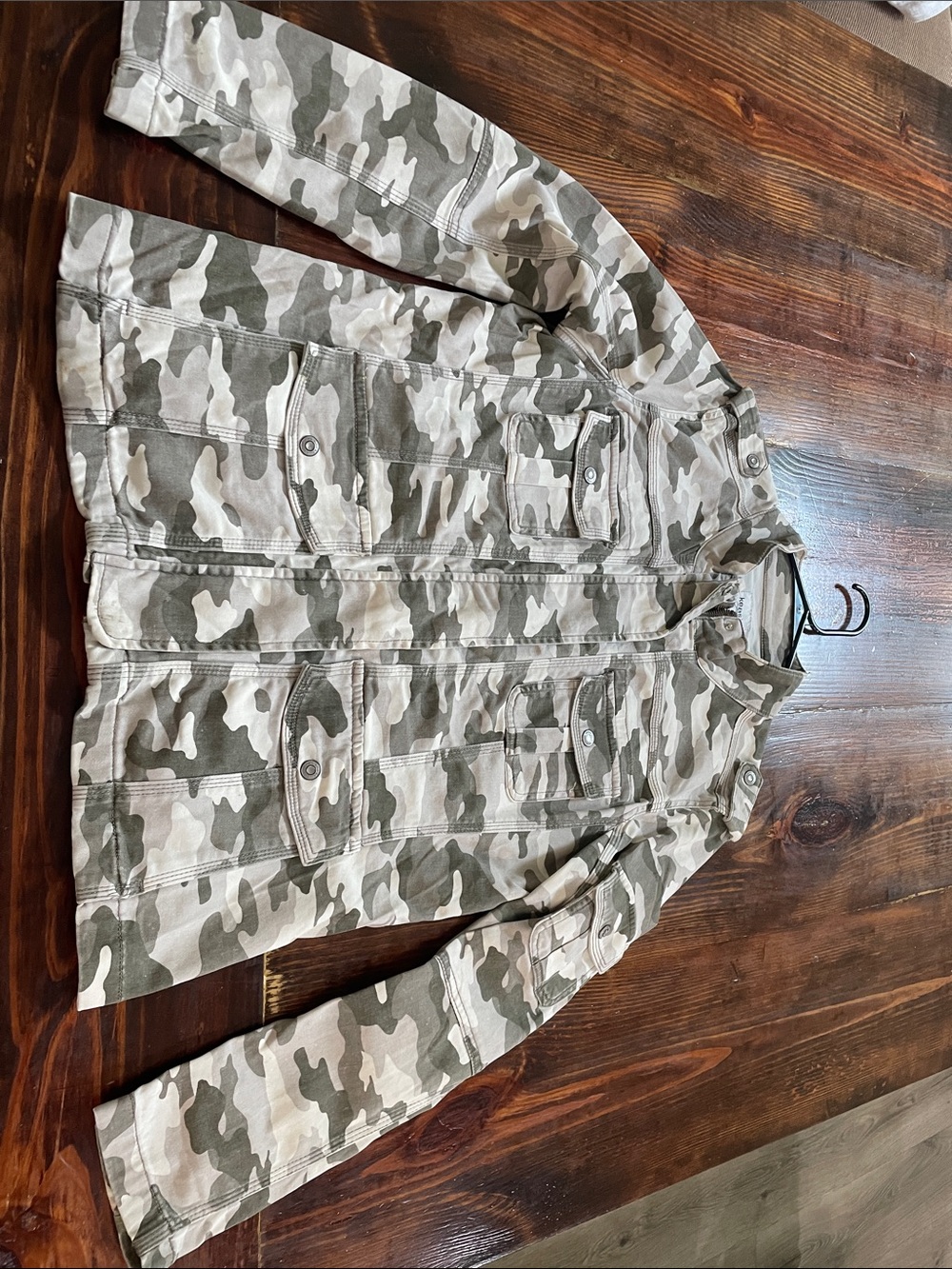 Kensie Camo Field Jacket - Olive & Beige